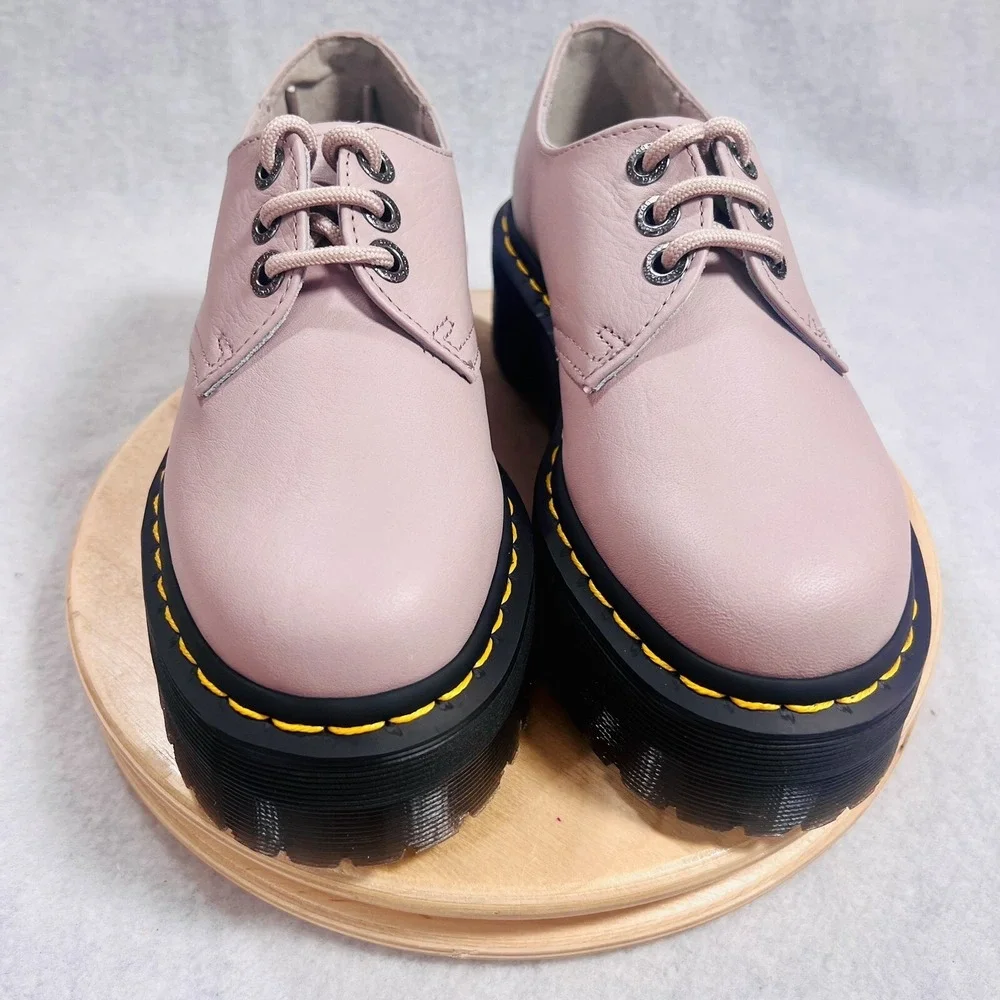 DR MARTENS 1461 QUAD II SHOE Womens Size 6 Gray 3 EYE PLATFORM 30612 ‎ NWT